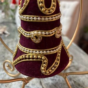 Elegant Burgundy and Gold Accessory